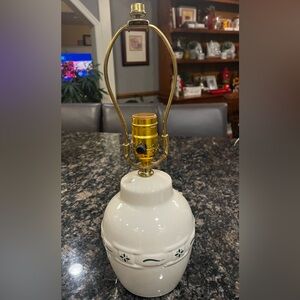 Green ceramic Longerberger lamp